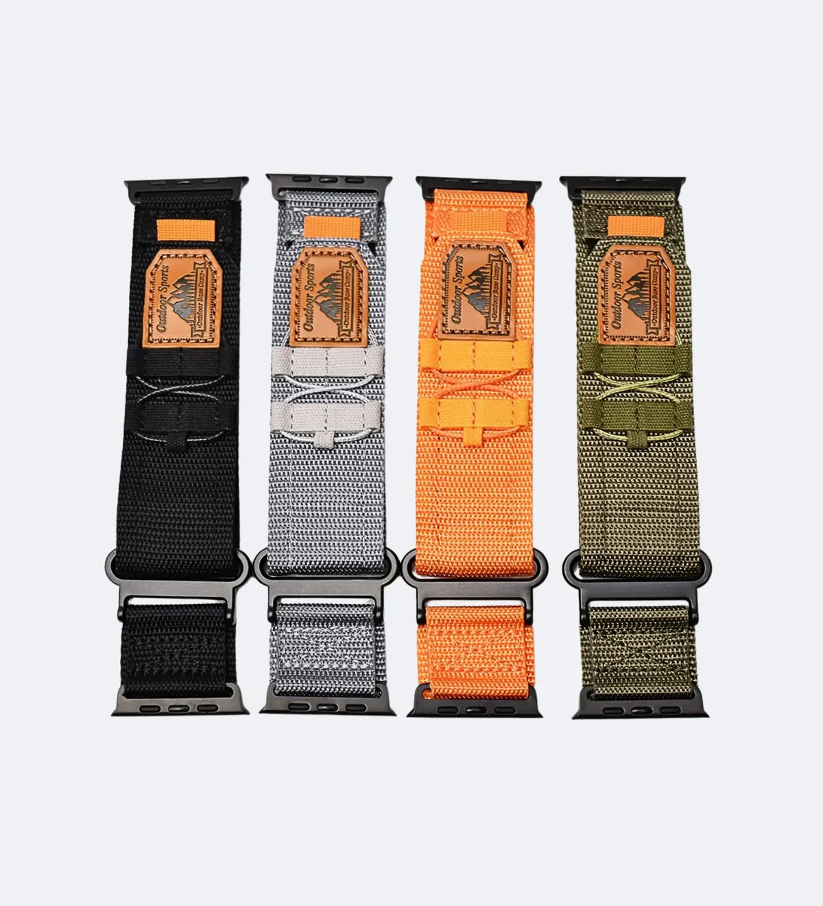 Breathable Woven Nylon Apple Watch Band - Black