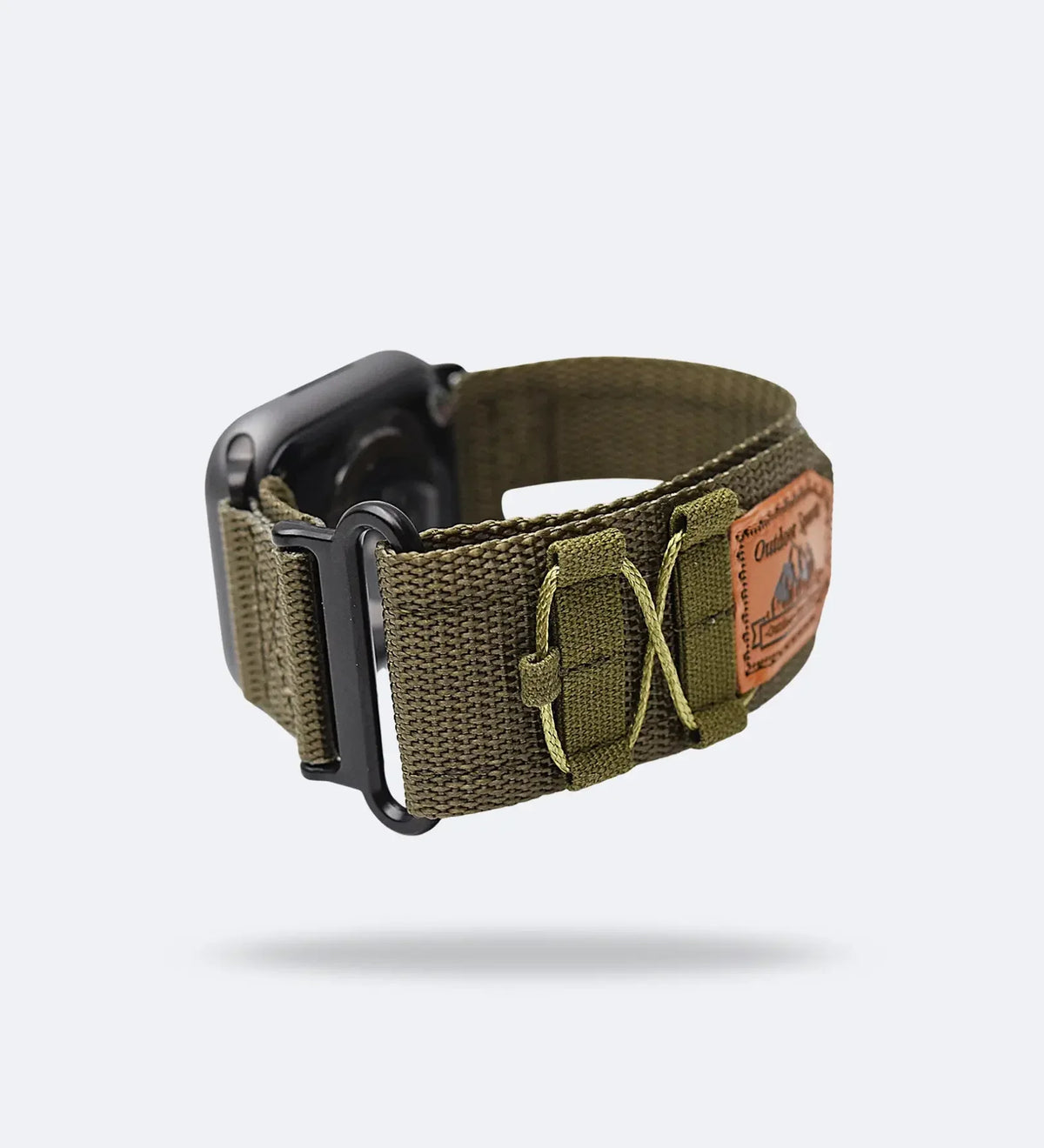 Breathable Woven Nylon Apple Watch Band - Army Green