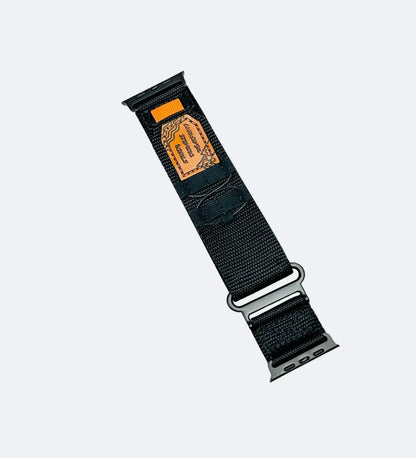 Breathable Woven Nylon Apple Watch Band - Black