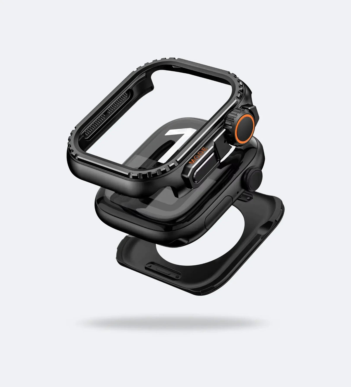 Apple Watch Ultra Converter Case Cover – Instantly Transform 44/45/46mm into Ultra Look - Black Titanium
