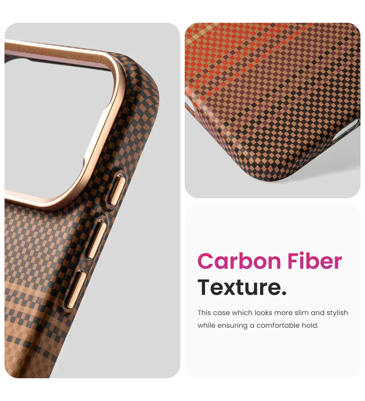Knitted Pattern Carbon Fiber MagSafe iPhone Case Cover - Slim, Stylish & Protective
