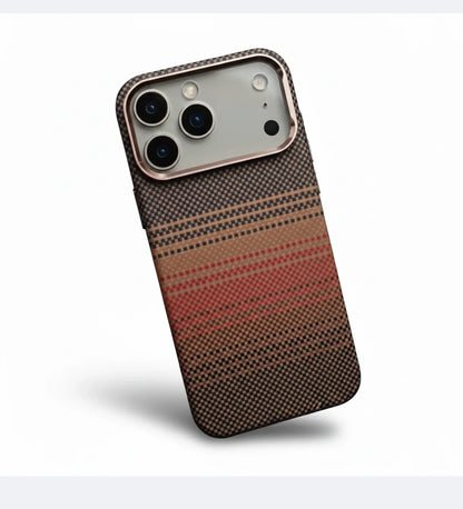 Classic Plaid Carbon Fiber MagSafe iPhone Case Cover - Slim, Stylish & Protective
