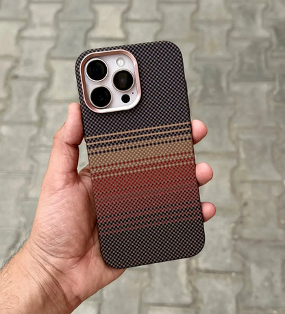Classic Plaid Carbon Fiber MagSafe iPhone Case Cover - Slim, Stylish & Protective