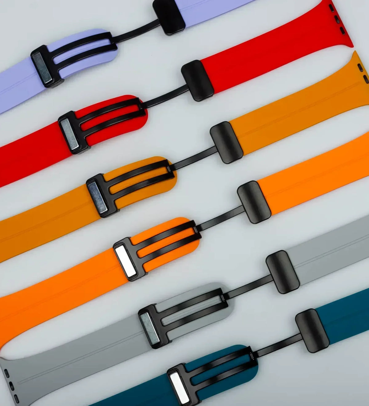 Silicone Magnetic Buckle Apple Watch Band – Blue
