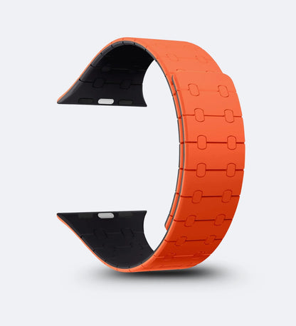 Magnetic Link Silicone Band for Apple Watch – Orange