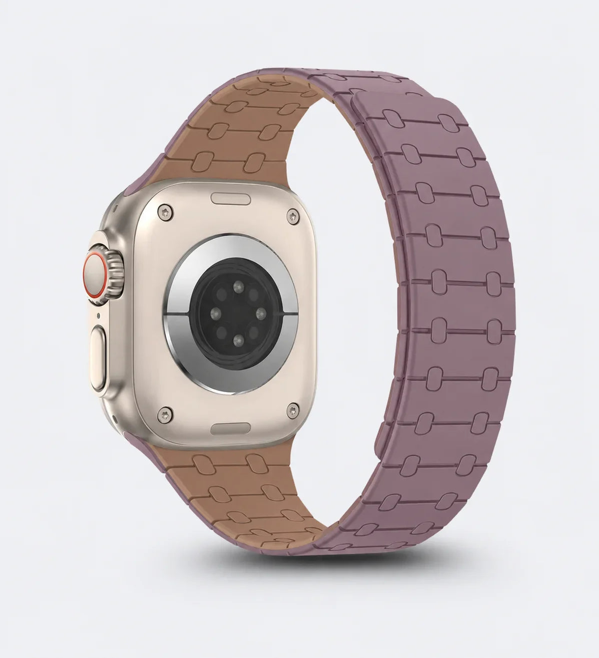 Creslia Magnetic Link Silicone Band for Apple Watch – Mauve Purple