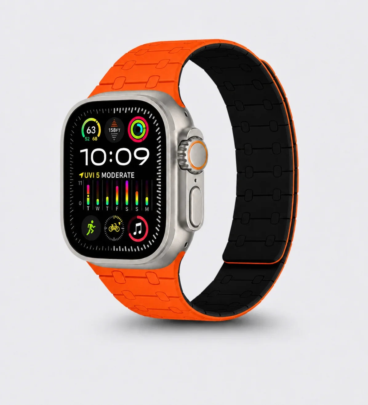 Creslia Magnetic Link Silicone Band for Apple Watch - Red