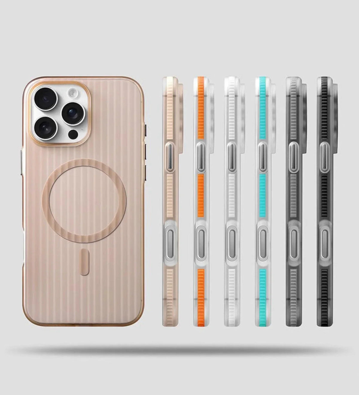 Corrugated Hybrid MagSafe Case Cover for iPhone - Desert