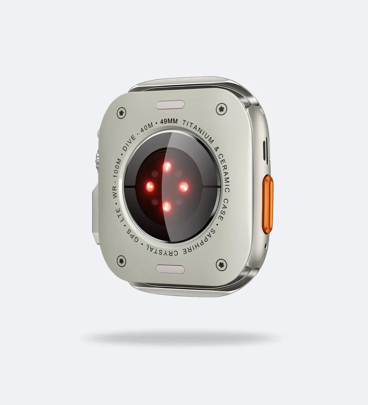 Apple Watch Ultra Converter Case Cover – Instantly Transform 44/45/46mm into Ultra Look - Natural Titanium