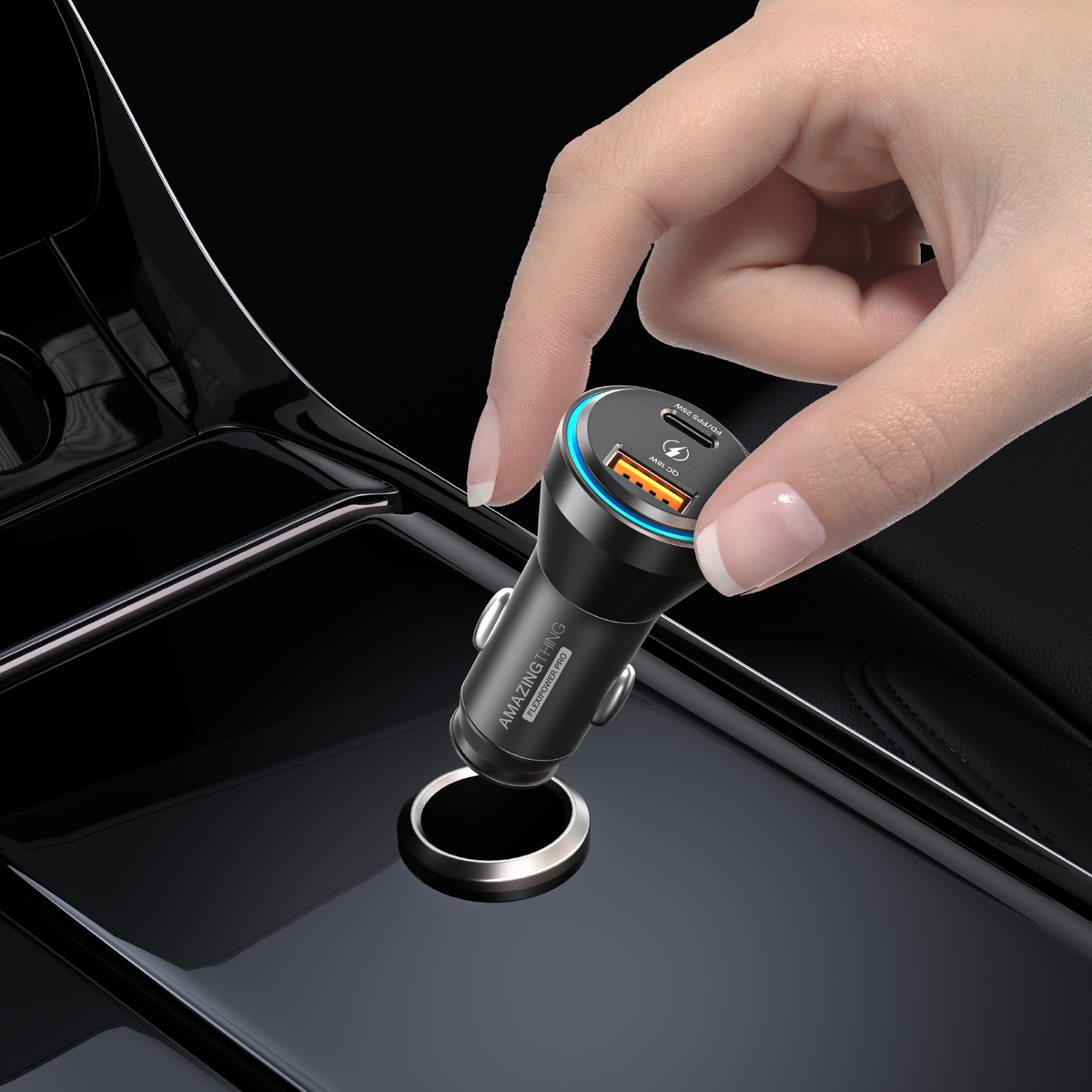 FlexiPower Pro 43W Dual-port Car Fast Charger