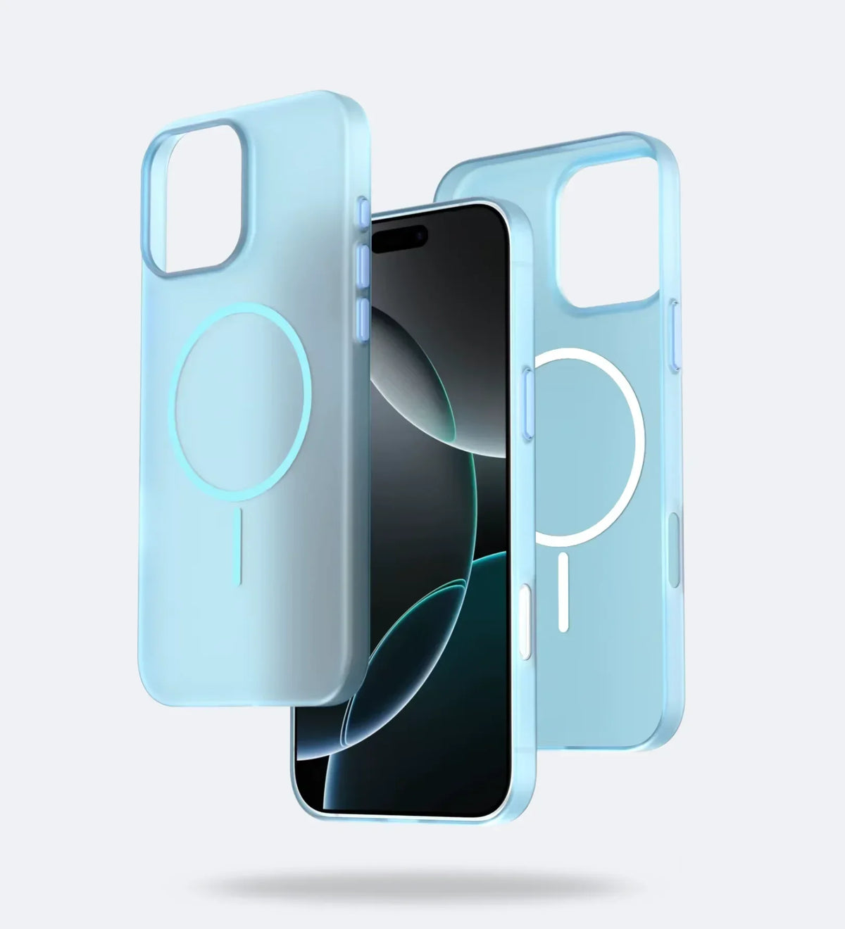 Frosted Ultra-Thin iPhone Case with MagSafe – Matte, 0.35 mm - Blue