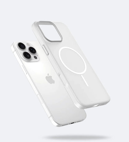 Frosted Ultra-Thin iPhone Case with MagSafe – Matte, 0.35 mm - White
