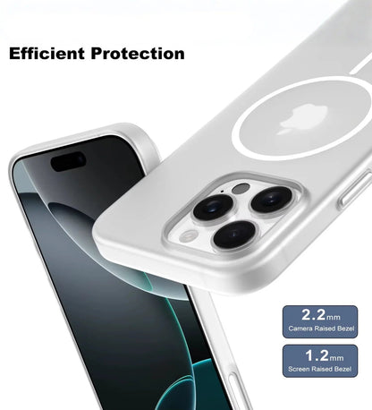 Frosted Ultra-Thin iPhone Case with MagSafe – Matte, 0.35 mm - White