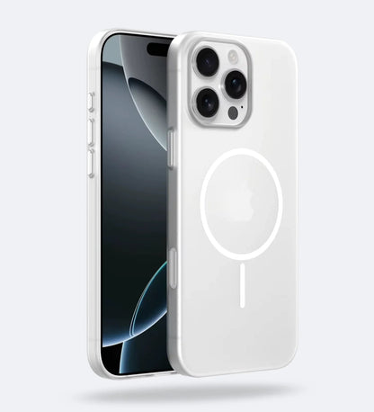 Frosted Ultra-Thin iPhone Case with MagSafe – Matte, 0.35 mm - White