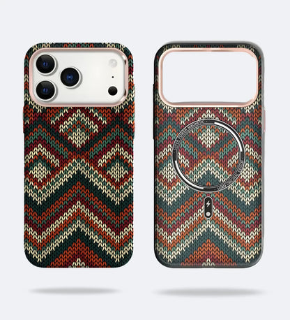 Knitted Pattern Carbon Fiber MagSafe iPhone Case Cover - Slim, Stylish & Protective