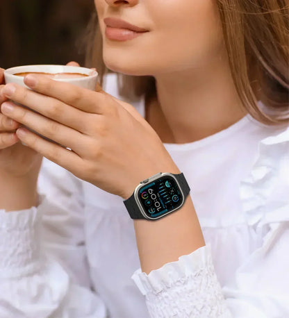 Magnetic Link Silicone Band for Apple Watch – Black