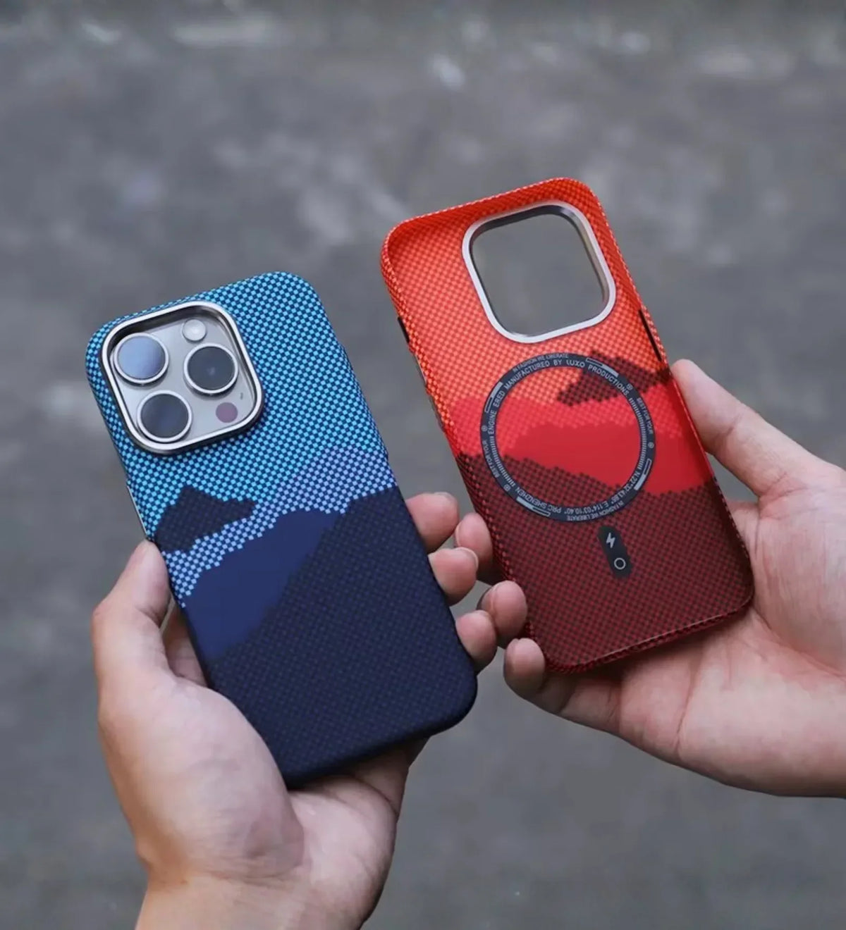 Mountain Horizon Carbon Fiber MagSafe iPhone Case Cover - Slim, Stylish & Protective