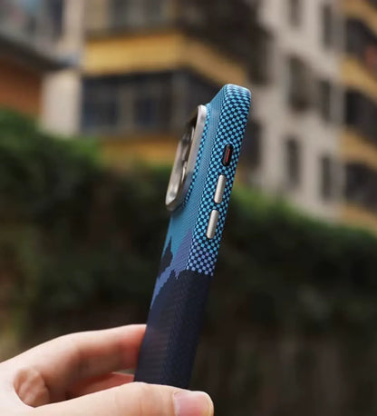 Mountain Horizon Carbon Fiber MagSafe iPhone Case Cover - Slim, Stylish & Protective
