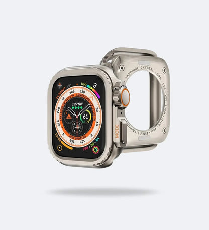 Apple Watch Ultra Converter Case Cover – Instantly Transform 44/45/46mm into Ultra Look - Natural Titanium