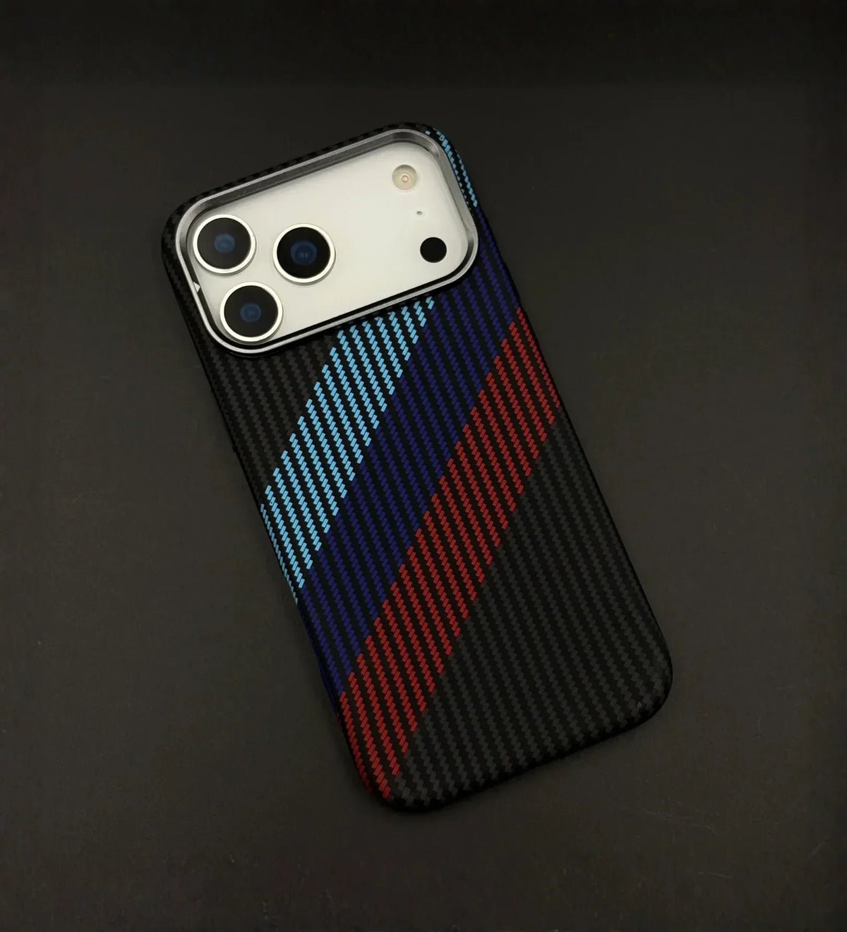 Racing Stripes Carbon Fiber MagSafe iPhone Case Cover - Slim, Stylish & Protective