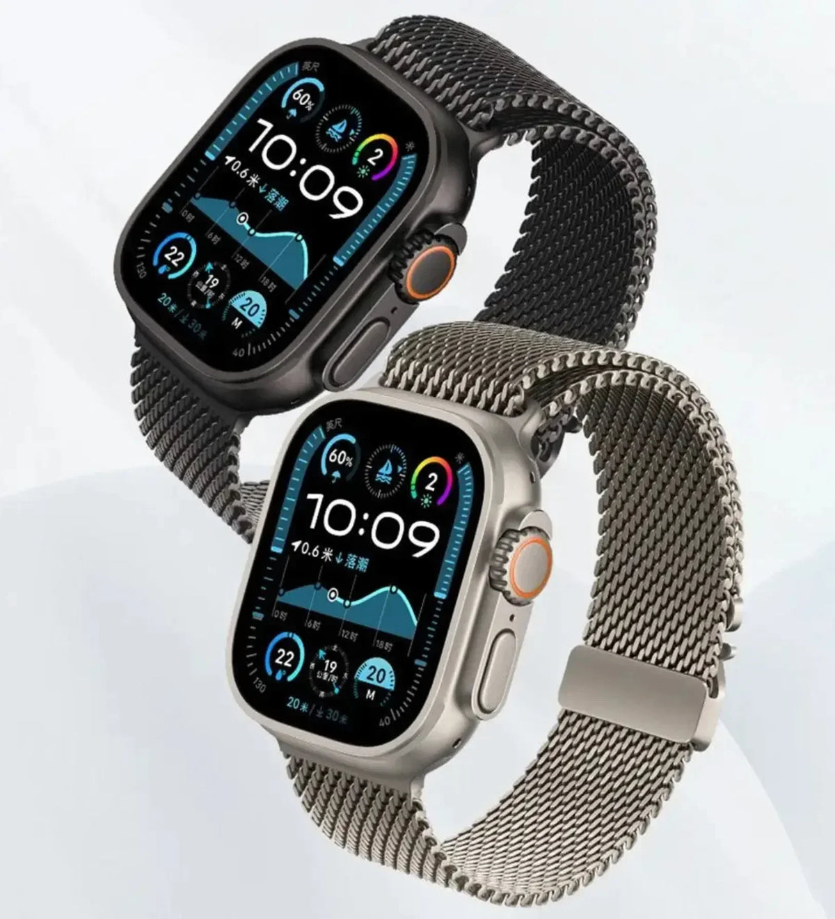 Stainless Steel Mesh Band - Compatible with Apple Watch - Desert Titanium