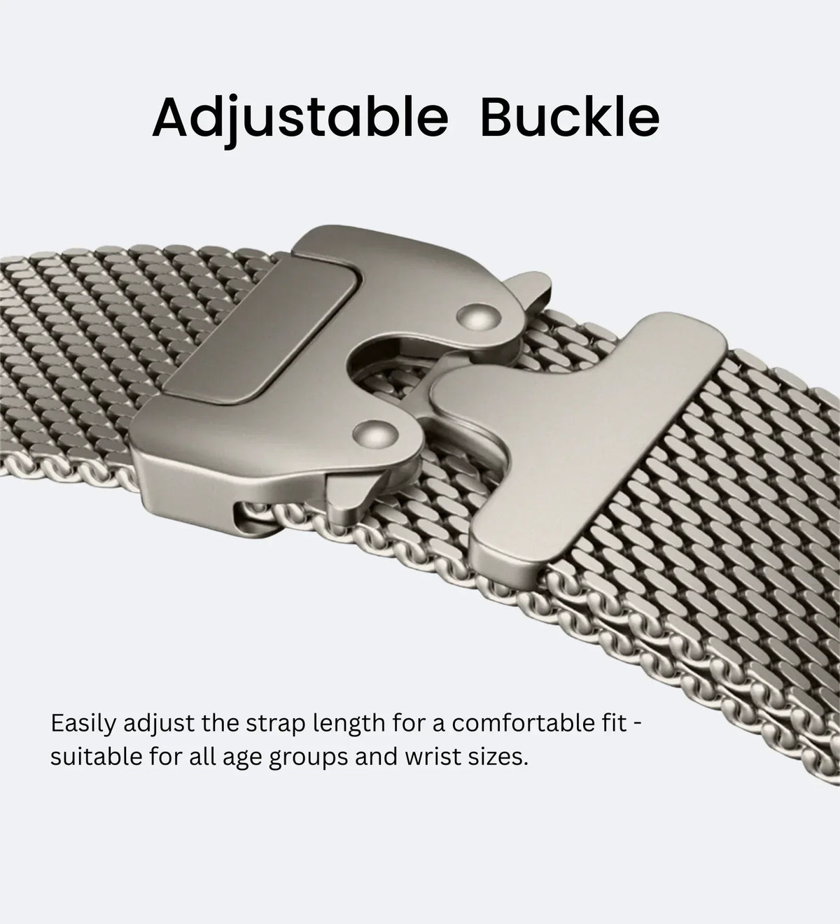 Woven Stainless Steel Mesh Band - Compatible with Apple Watch 42/44/45mm - Black Titanium