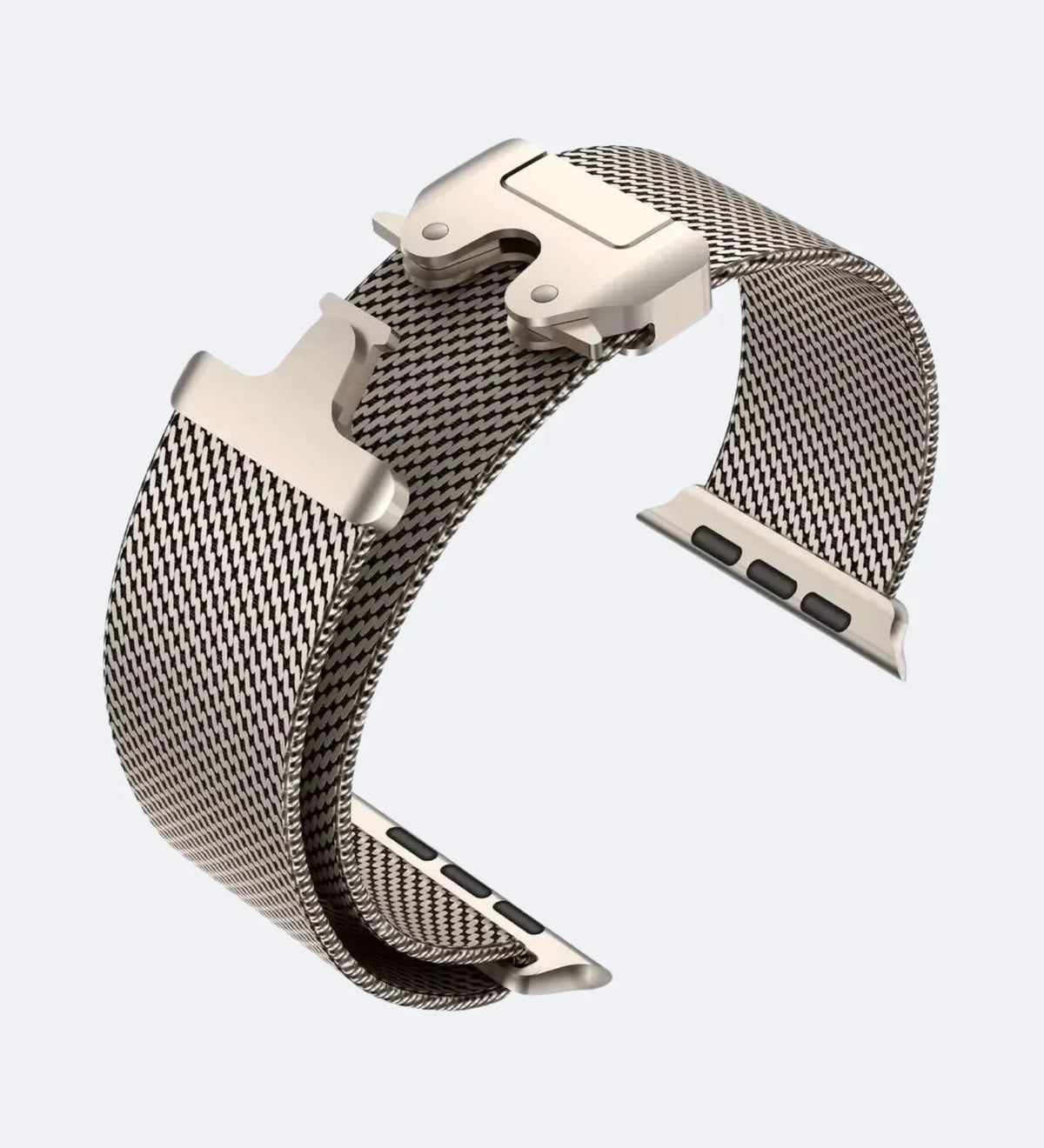 Woven Stainless Steel Mesh Band - Compatible with Apple Watch 42/44/45mm - Black Titanium