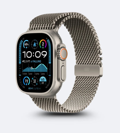 Stainless Steel Mesh Band - Compatible with Apple Watch - Desert Titanium