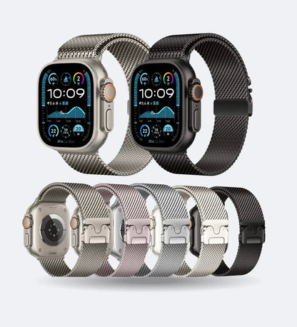 Stainless Steel Mesh Band - Compatible with Apple Watch - Desert Titanium