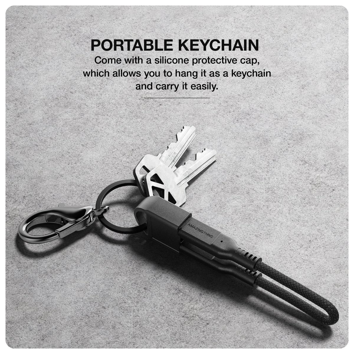 SyncCord Pro 240W USB3.2 Charging Keychain