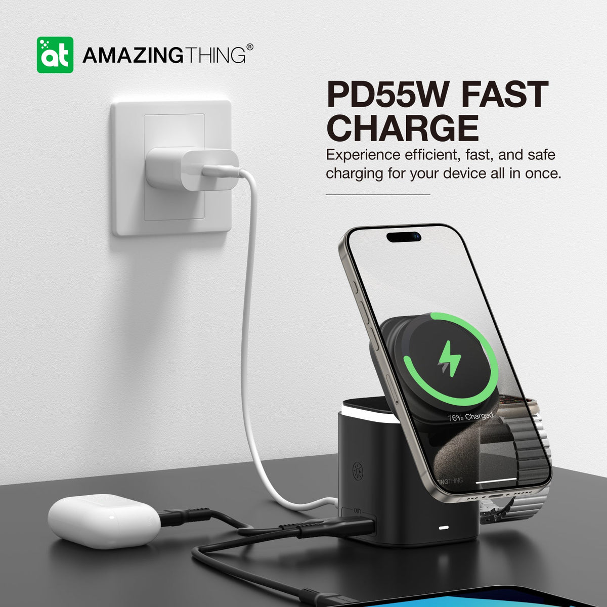 Thunder Pro Mag 5-in-1 PD55W Charging Station