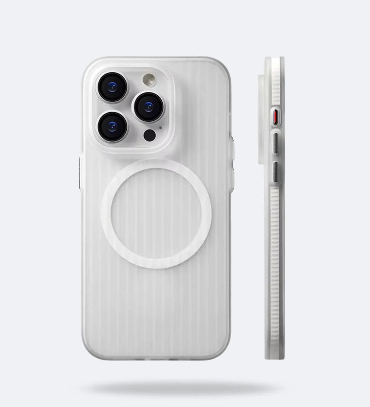Corrugated Hybrid MagSafe Case Cover for iPhone - White