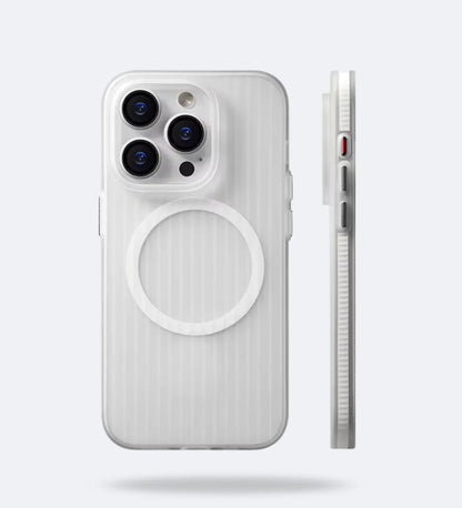 Corrugated Hybrid MagSafe Case Cover for iPhone - White