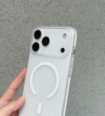Corrugated Hybrid MagSafe Case Cover for iPhone - White