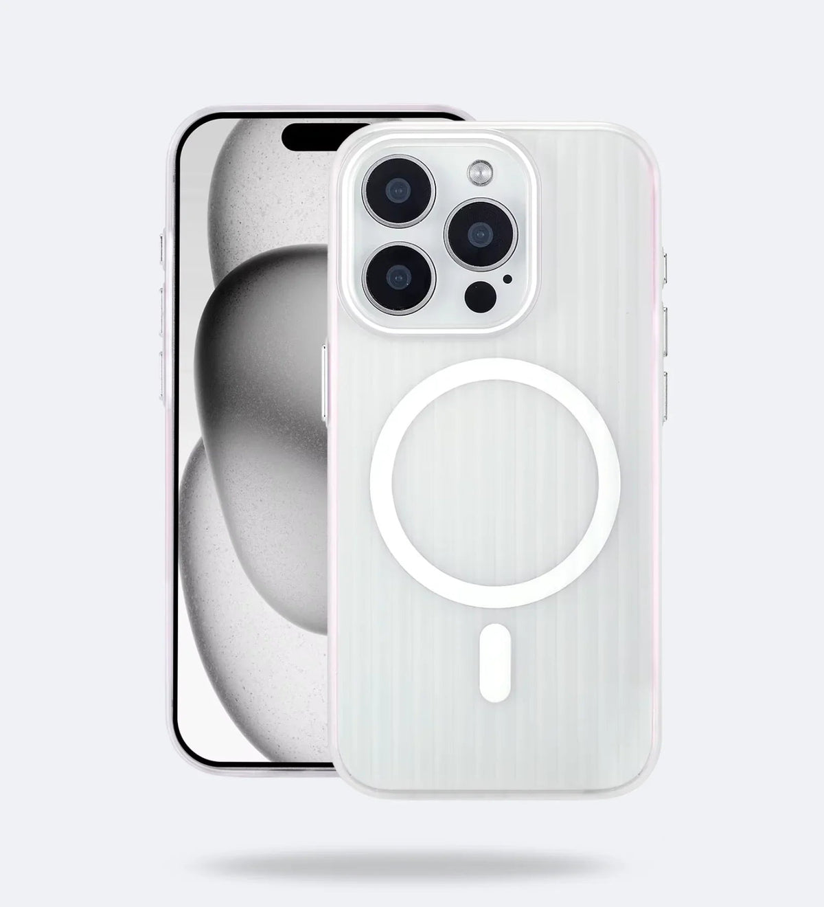 Corrugated Hybrid MagSafe Case Cover for iPhone - White