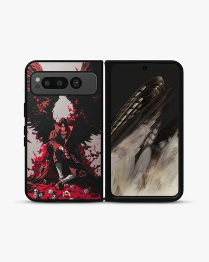 Anime Dark Warrior Phone Case - Dark Red & Black Print for iPhone, Samsung, Pixel, OnePlus & Vivo