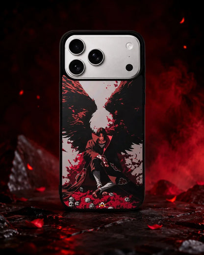 Anime Dark Warrior Phone Case - Dark Red & Black Print for iPhone, Samsung, Pixel, OnePlus & Vivo