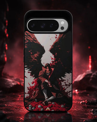 Anime Dark Warrior Phone Case - Dark Red & Black Print for iPhone, Samsung, Pixel, OnePlus & Vivo