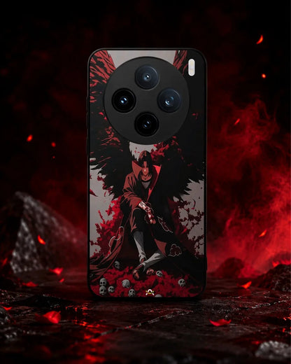Anime Dark Warrior Phone Case - Dark Red & Black Print for iPhone, Samsung, Pixel, OnePlus & Vivo