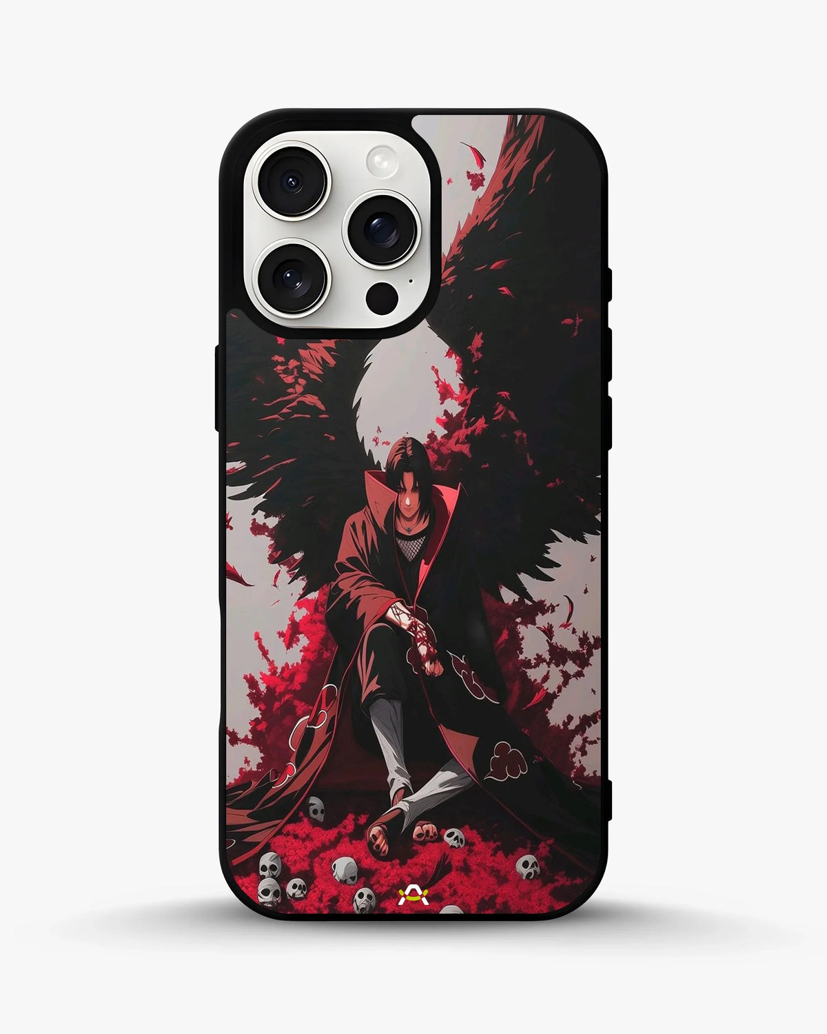 Anime Dark Warrior Phone Case - Dark Red & Black Print for iPhone, Samsung, Pixel, OnePlus & Vivo