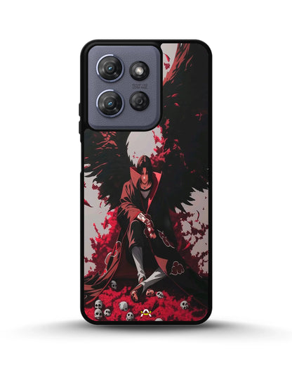 Anime Dark Warrior Phone Case - Dark Red & Black Print for iPhone, Samsung, Pixel, OnePlus & Vivo