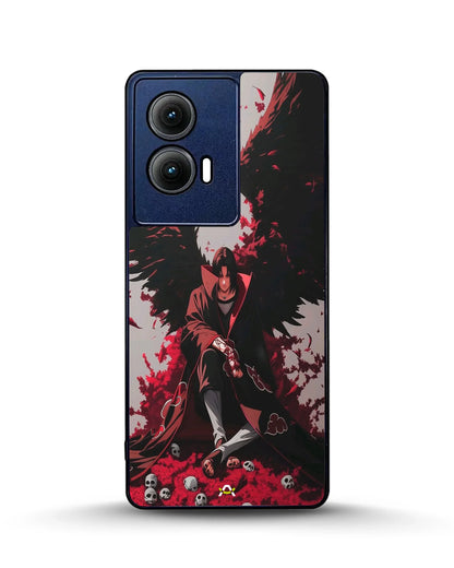 Anime Dark Warrior Phone Case - Dark Red & Black Print for iPhone, Samsung, Pixel, OnePlus & Vivo
