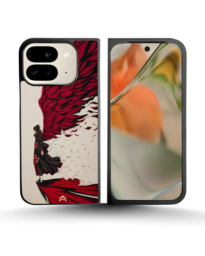 Anime Hero Phone Case - Bold Red & Black Character Print for iPhone, Samsung, Pixel, OnePlus & Vivo