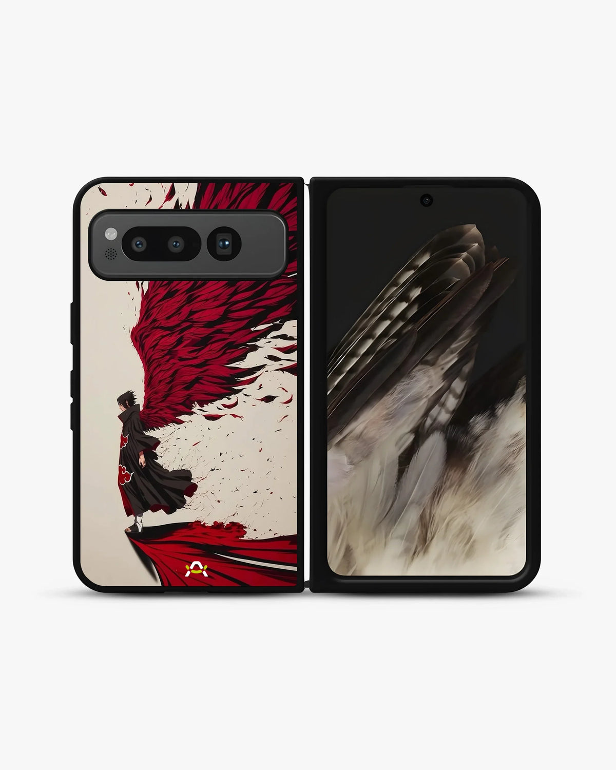 Anime Hero Phone Case - Bold Red & Black Character Print for iPhone, Samsung, Pixel, OnePlus & Vivo