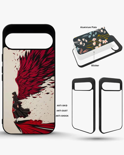 Anime Hero Phone Case - Bold Red & Black Character Print for iPhone, Samsung, Pixel, OnePlus & Vivo