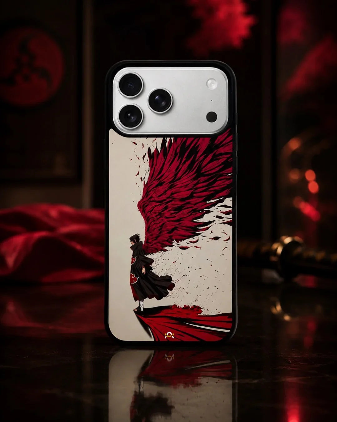 Anime Hero Phone Case - Bold Red & Black Character Print for iPhone, Samsung, Pixel, OnePlus & Vivo