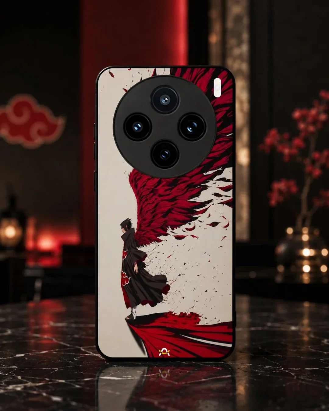 Anime Hero Phone Case - Bold Red & Black Character Print for iPhone, Samsung, Pixel, OnePlus & Vivo