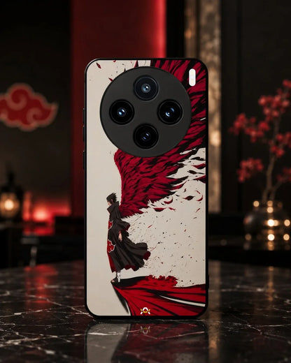 Anime Hero Phone Case - Bold Red & Black Character Print for iPhone, Samsung, Pixel, OnePlus & Vivo