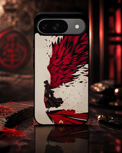 Anime Hero Phone Case - Bold Red & Black Character Print for iPhone, Samsung, Pixel, OnePlus & Vivo
