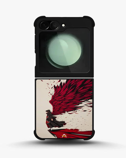 Anime Hero Phone Case - Bold Red & Black Character Print for iPhone, Samsung, Pixel, OnePlus & Vivo